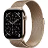 Apple Watch 11 46mm, Gold Titanium, Milanese Loop, M/L
